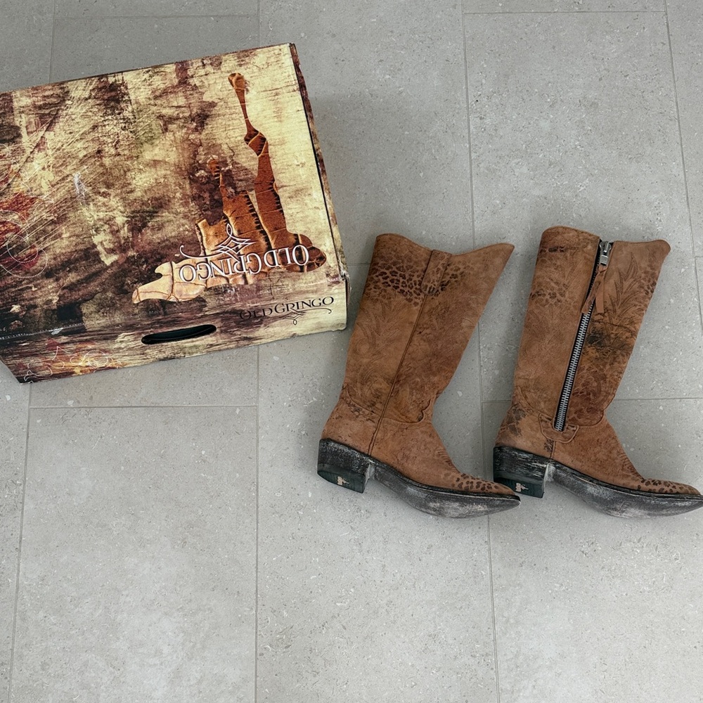 Old Gringo Razz 13“ Leopard Western Boots - Picture 2 of 8